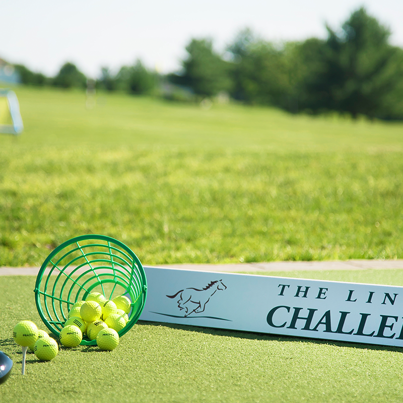 view of golf balls on range