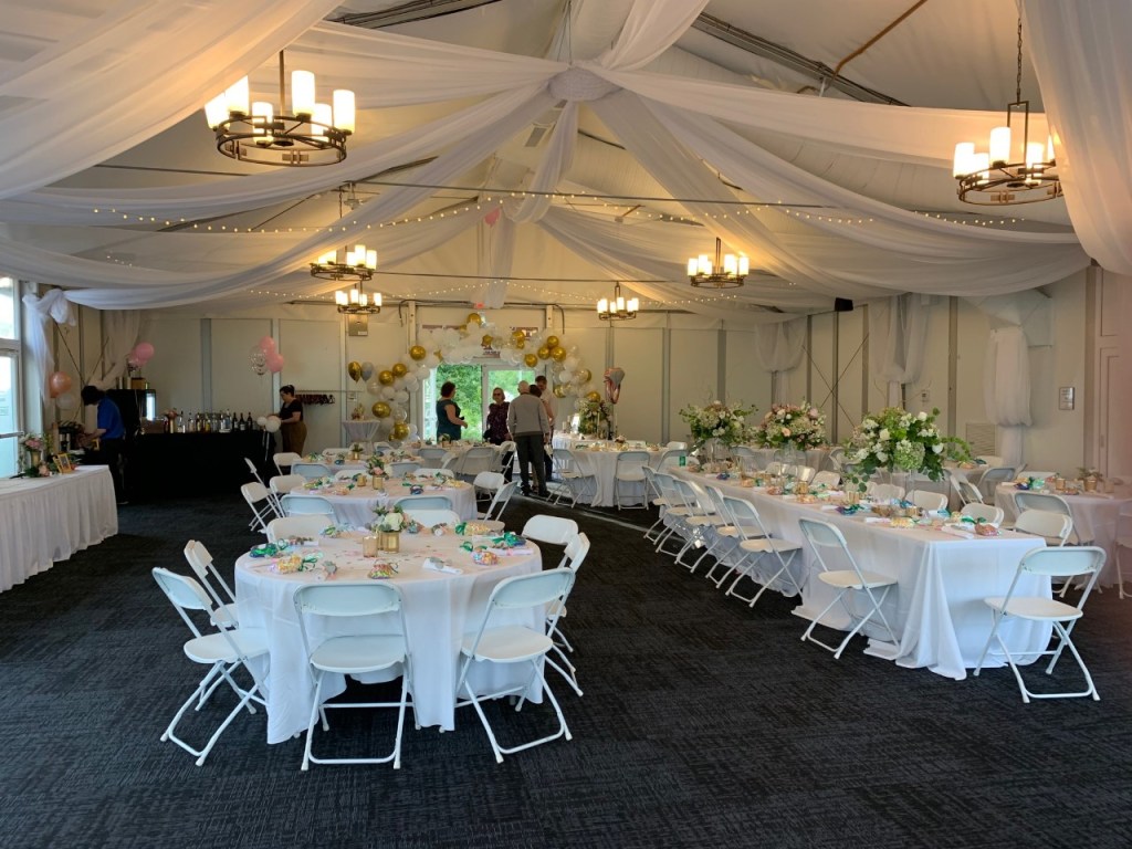 event facility setup for a banquet