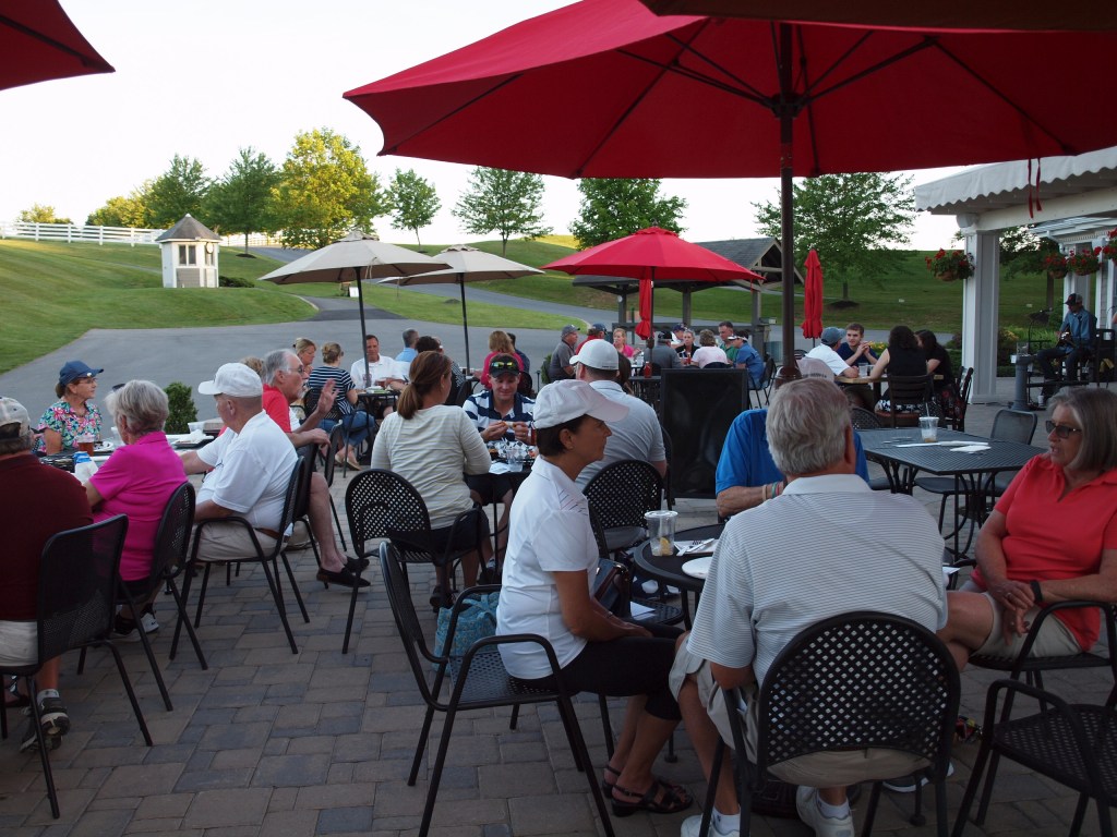 guests sitting in the patio area