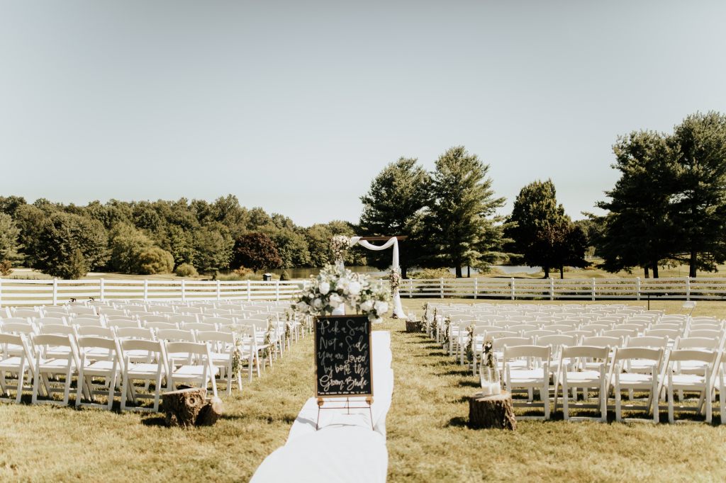 outdoors ceremony set up